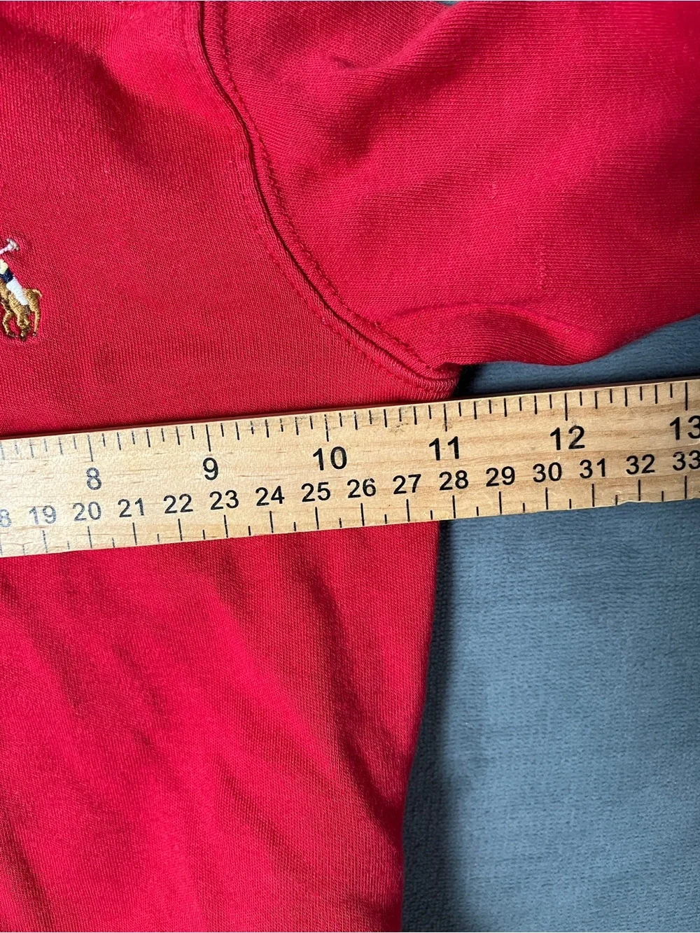 Ralph Lauren Outfit Set Infant 9 Months Red Half-Zip Pullover & Khaki Pants
